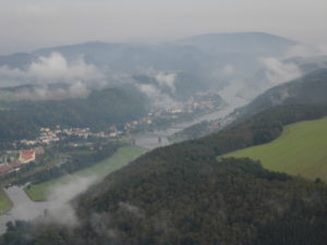 Blick vom Lilienstein nach Bad Schandau